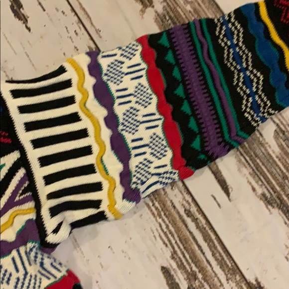 Vintage retro colorful ugly sweater size M - Picture 4 of 6